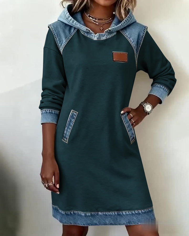 Maelis | Robe casual à détails denim