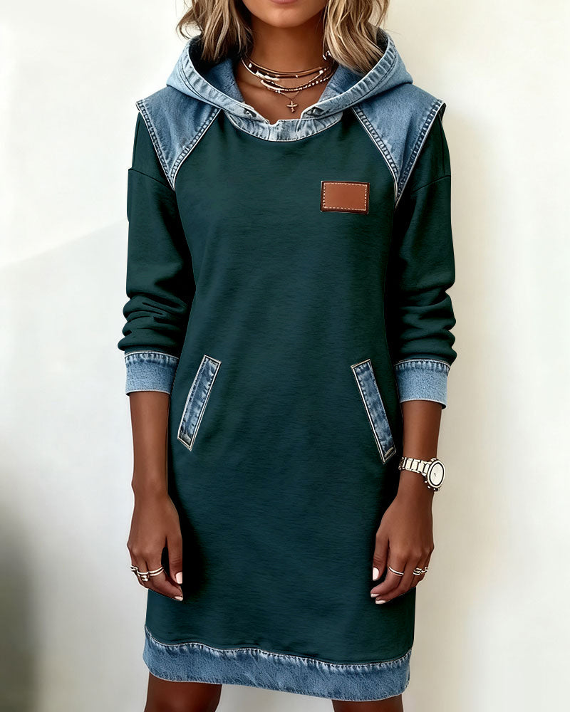 Maelis | Robe casual à détails denim