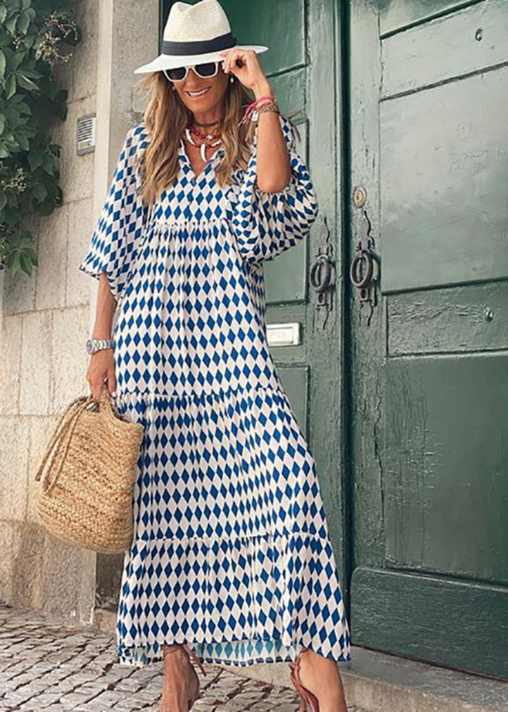Marisol | Robe longue légère à imprimé ludique