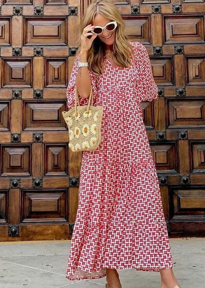 Marisol | Robe longue légère à imprimé ludique