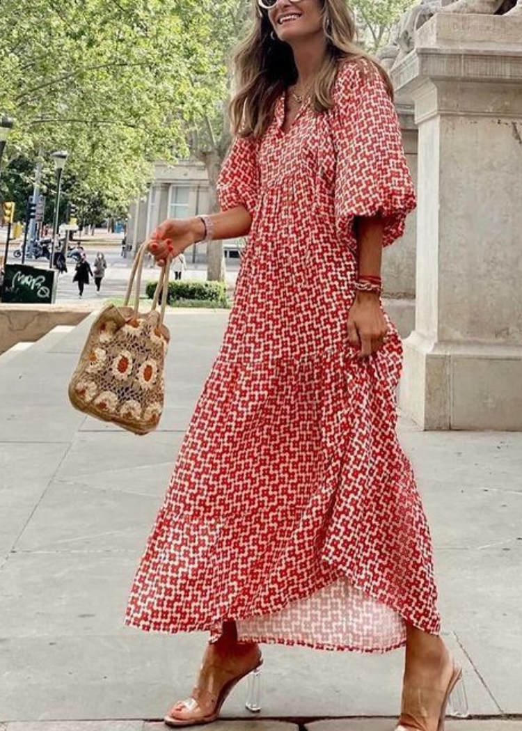 Marisol | Robe longue légère à imprimé ludique