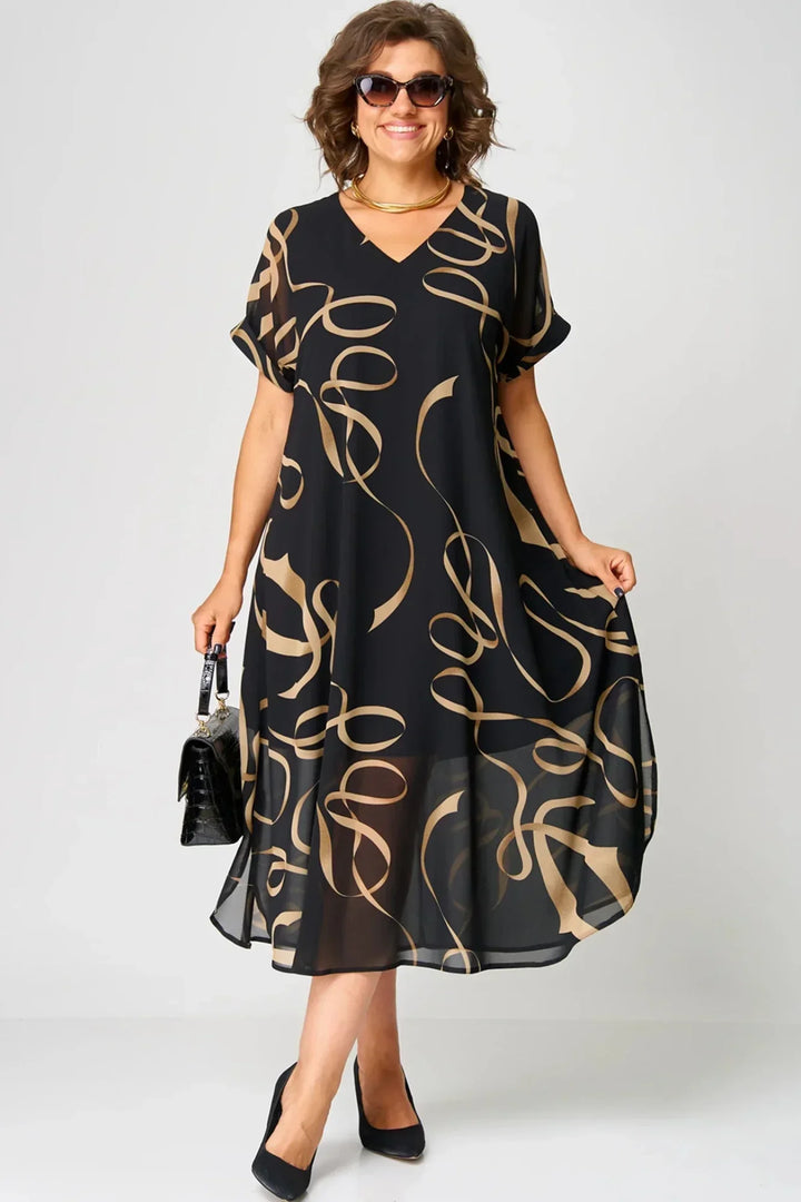 Josiane | Robe chic à manches courtes