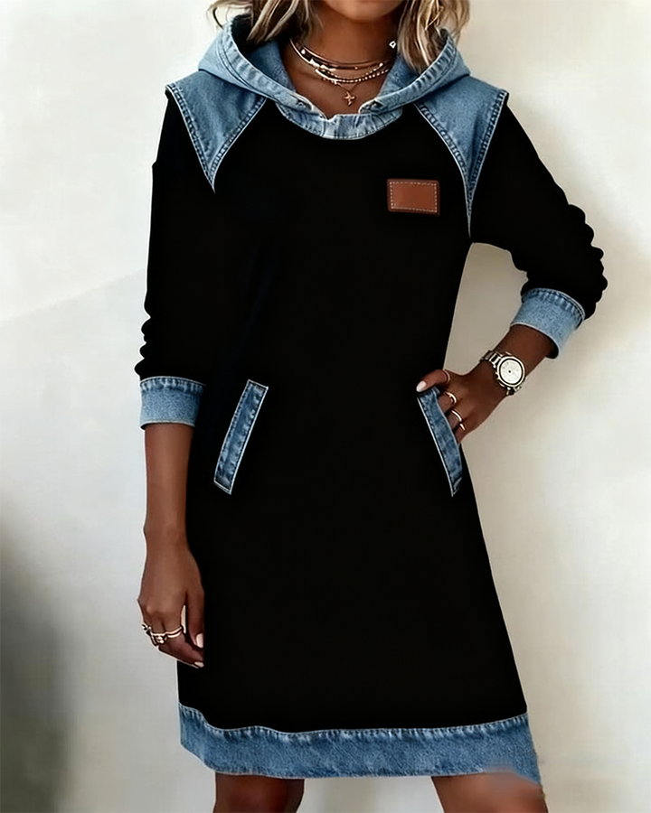 Maelis | Robe casual à détails denim