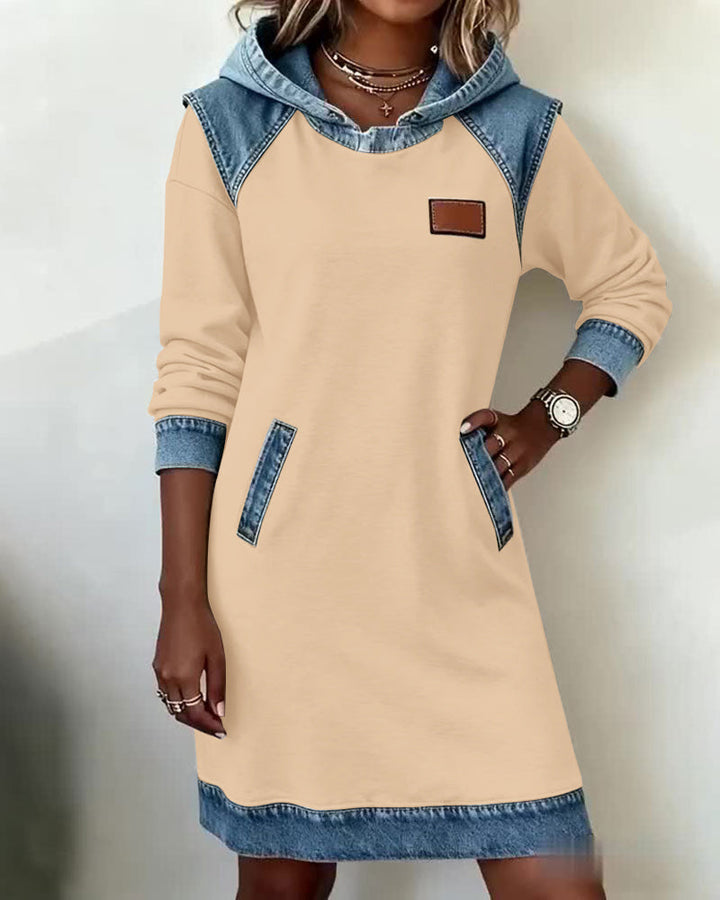 Maelis | Robe casual à détails denim