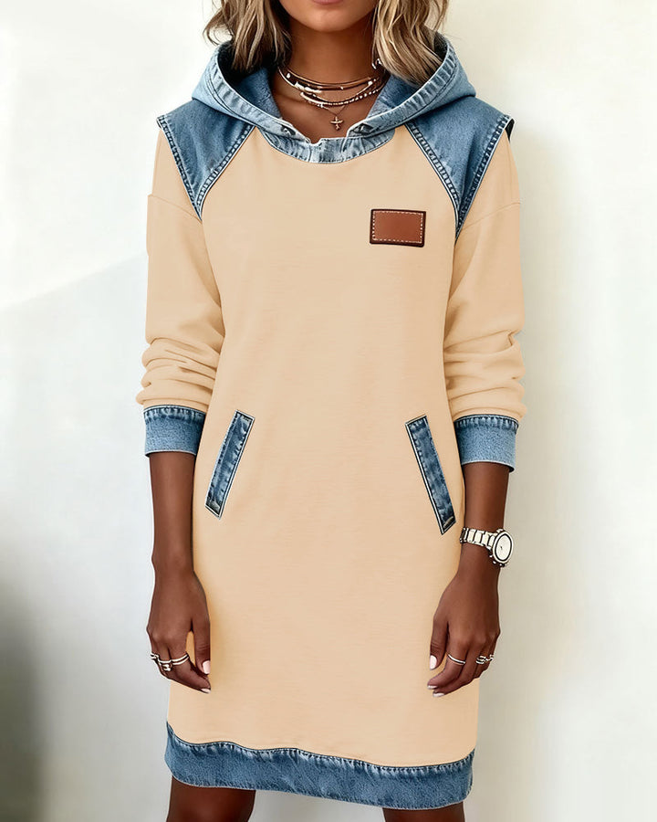 Maelis | Robe casual à détails denim