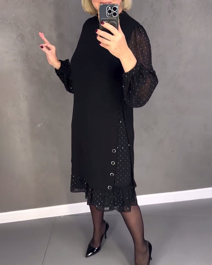 Ophélie | Robe élégante à manches longues en tulle