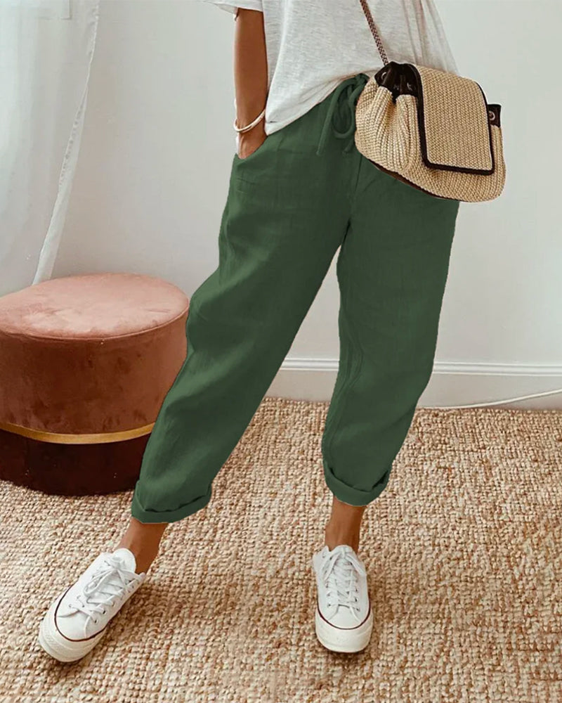 Lina | Pantalon fluide à taille élastique