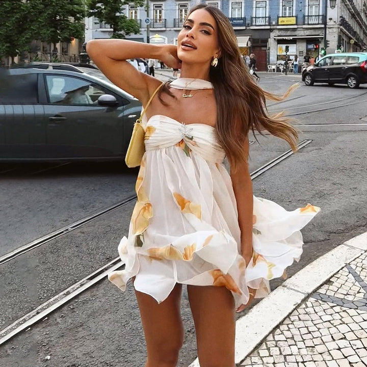 Air | Robe romantique à dos nu avec une touche estivale