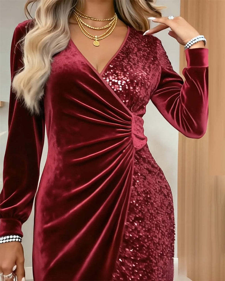 Éliane | Robe de soirée drapée glamour
