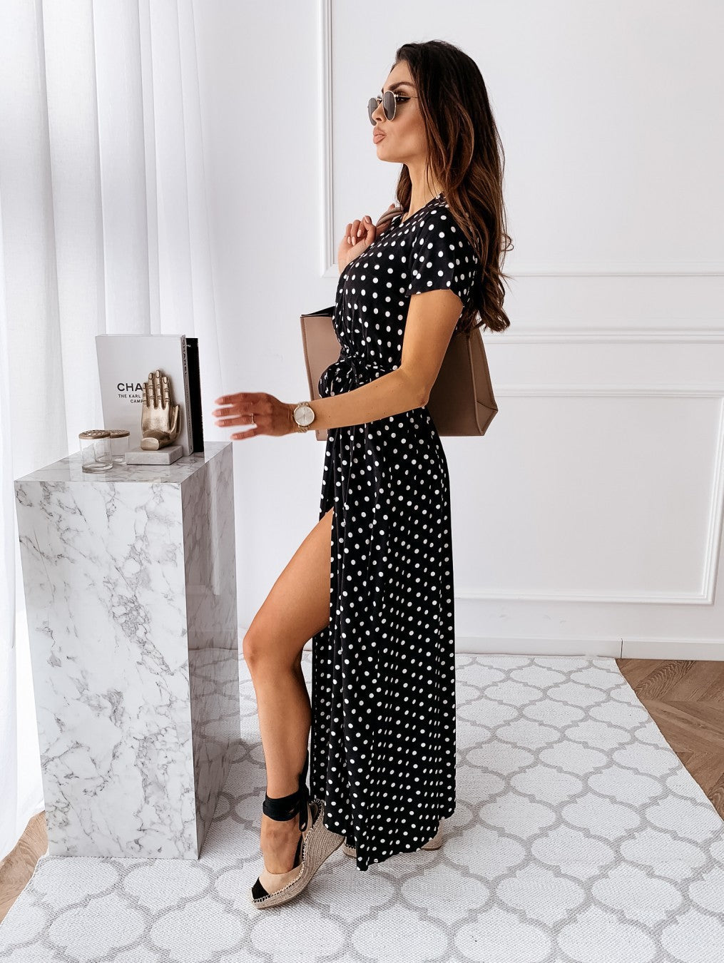 Sienne | Robe portefeuille à pois