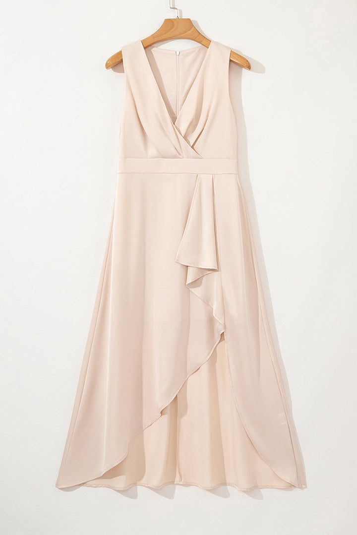 Faye | Robe portefeuille élégante à col en V avec fente