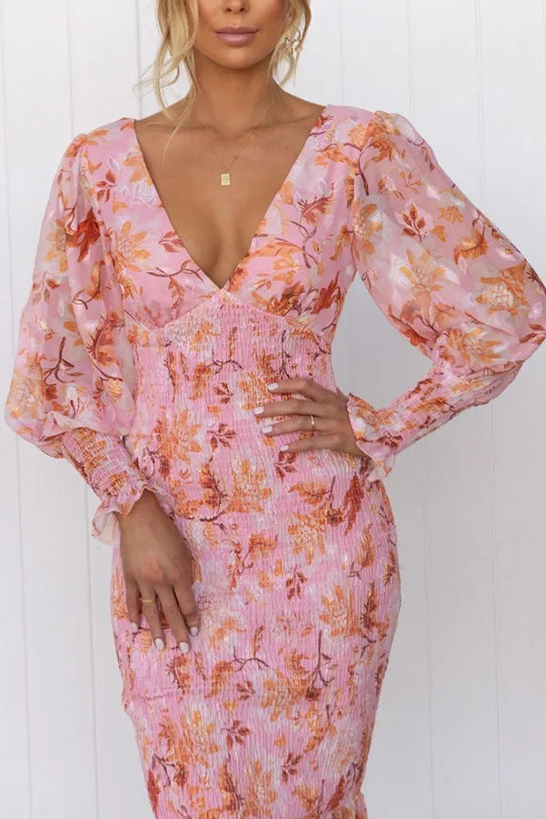 Naïa | Robe midi à imprimé fleuri