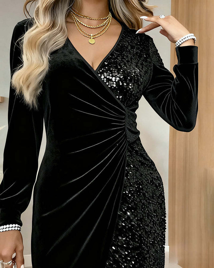 Éliane | Robe de soirée drapée glamour