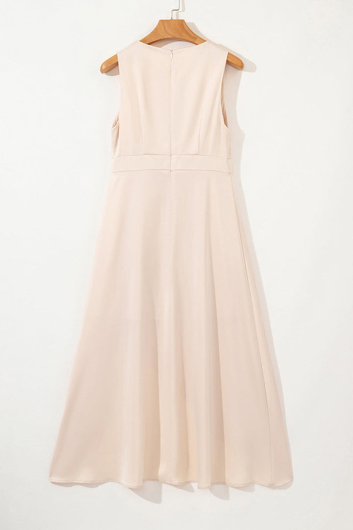 Faye | Robe portefeuille élégante à col en V avec fente