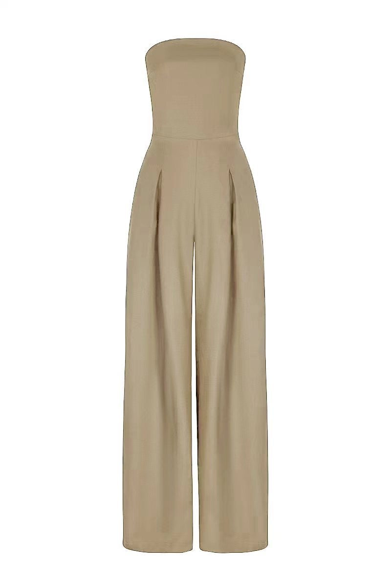 Léa | Combinaison bustier à jambes larges