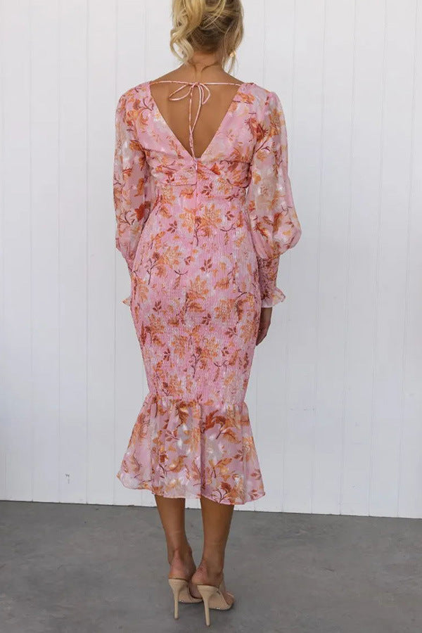 Naïa | Robe midi à imprimé fleuri