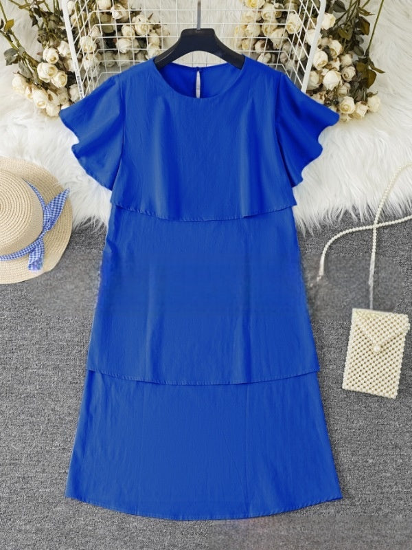 Cécile | Robe midi estivale en lin avec détails volants