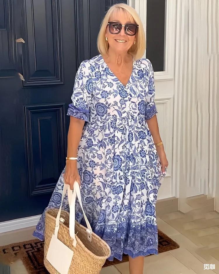 Estelle | Robe midi légère à imprimé fleuri