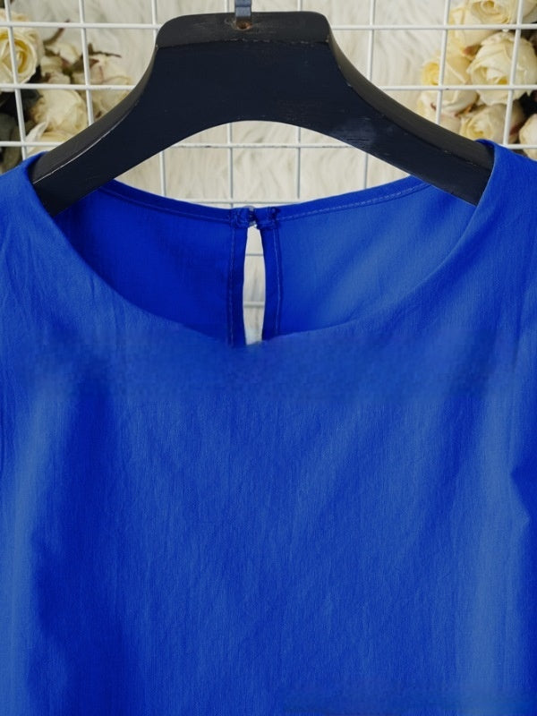 Cécile | Robe midi estivale en lin avec détails volants