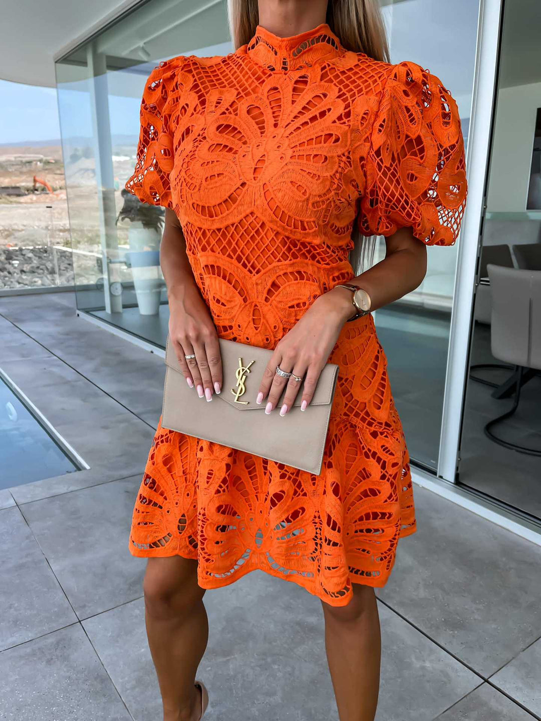 Isaline | Robe courte en dentelle