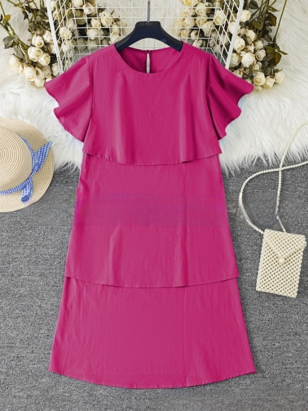 Cécile | Robe midi estivale en lin avec détails volants