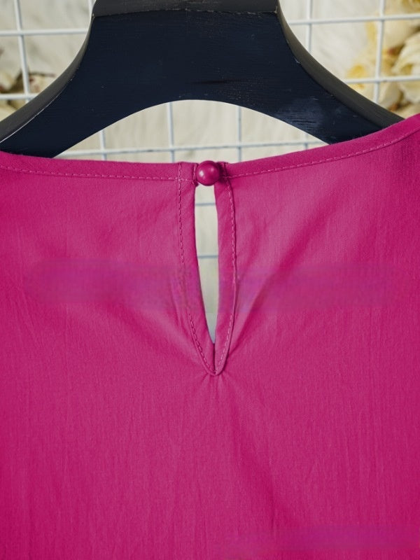 Cécile | Robe midi estivale en lin avec détails volants