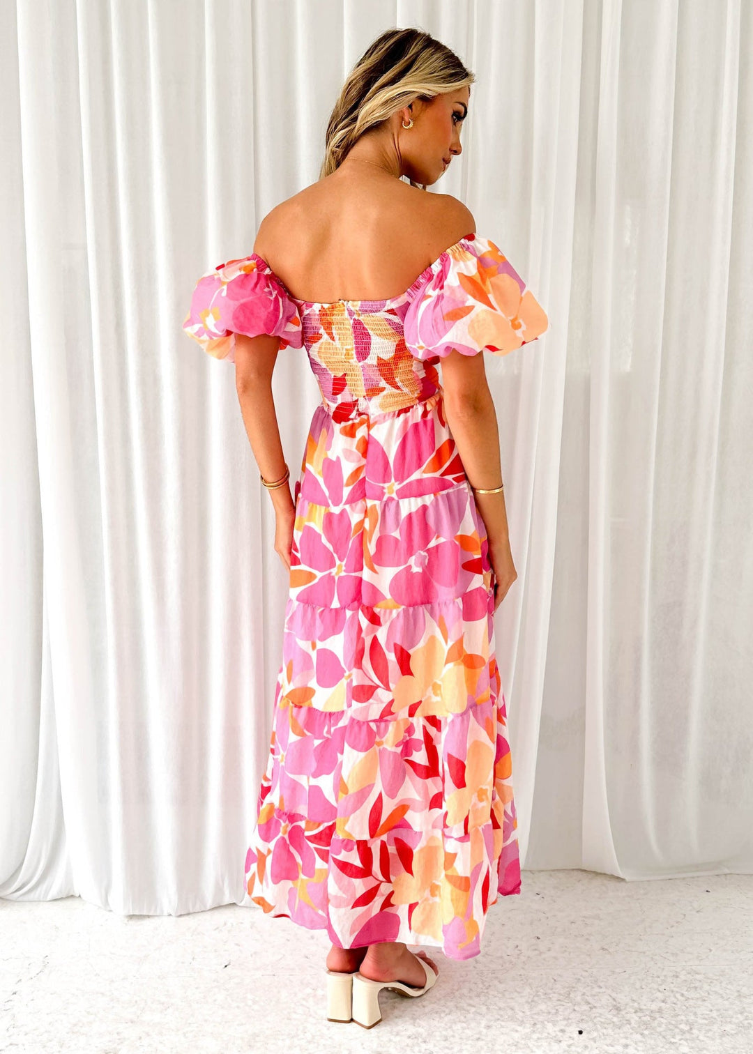 Isla | Robe longue à imprimé avec découpe à la taille