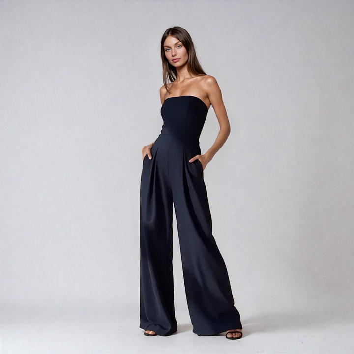 Léa | Combinaison bustier à jambes larges