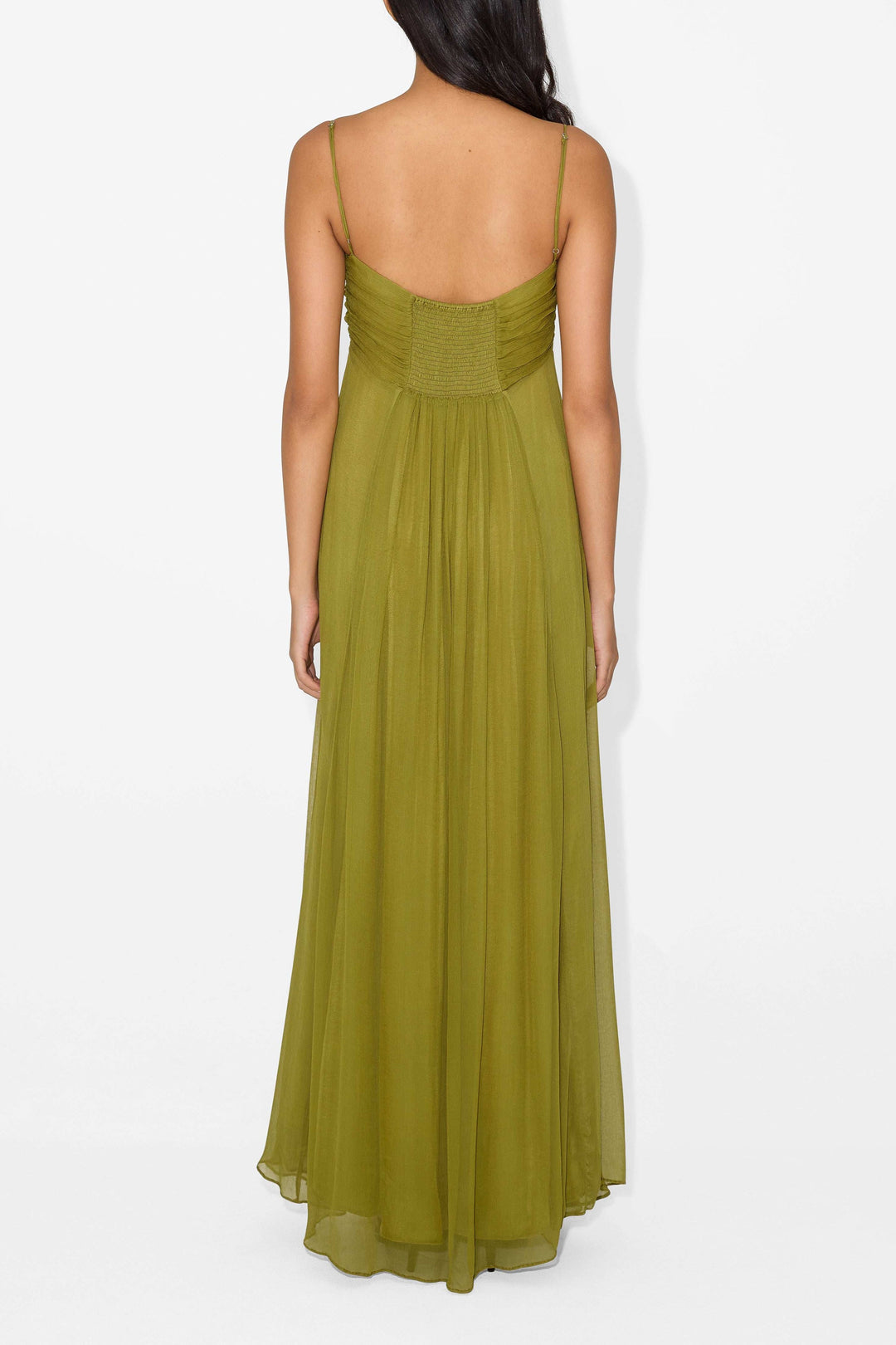 Aline | Robe longue féminine avec détail ouvert sur le devant