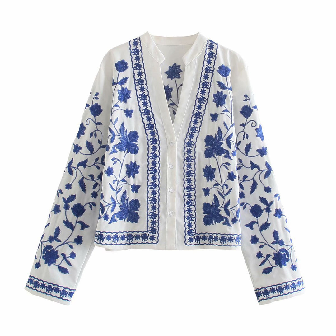 Hélène | Blouse brodée à l'esprit bohème