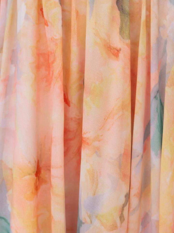 Solène | Robe d'été dos nu aux couleurs raffinées