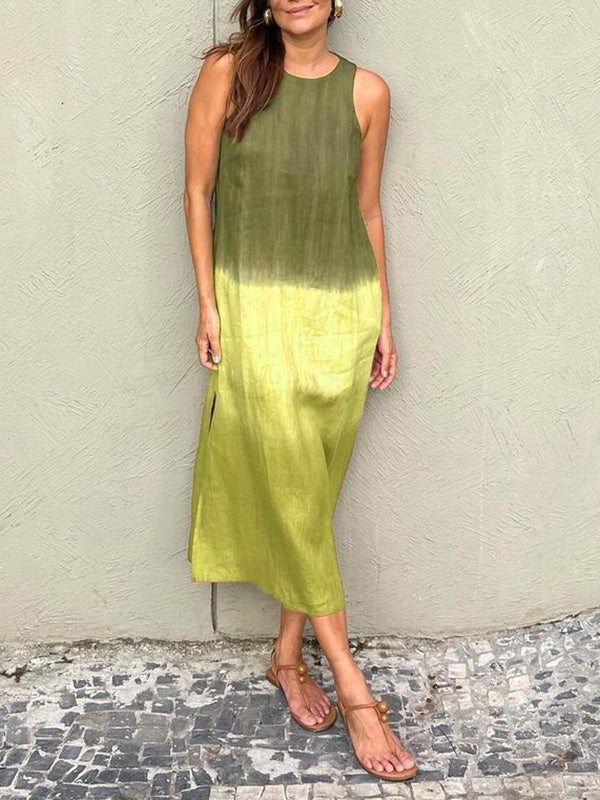 Maribel | Robe longue sans manches à effet ombré