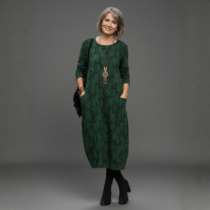 Mara | Robe relaxed à motif feuillage