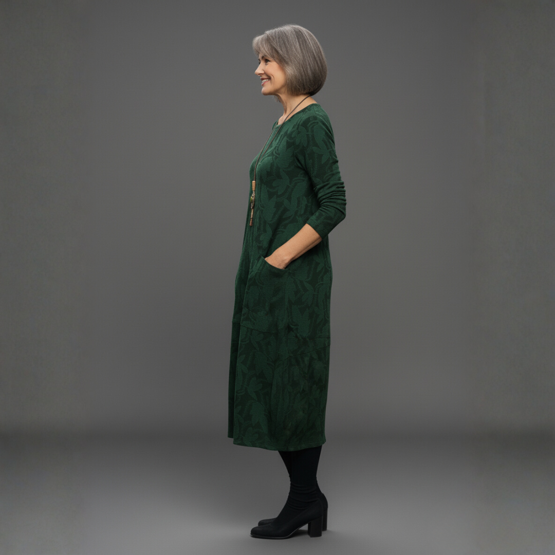 Mara | Robe relaxed à motif feuillage
