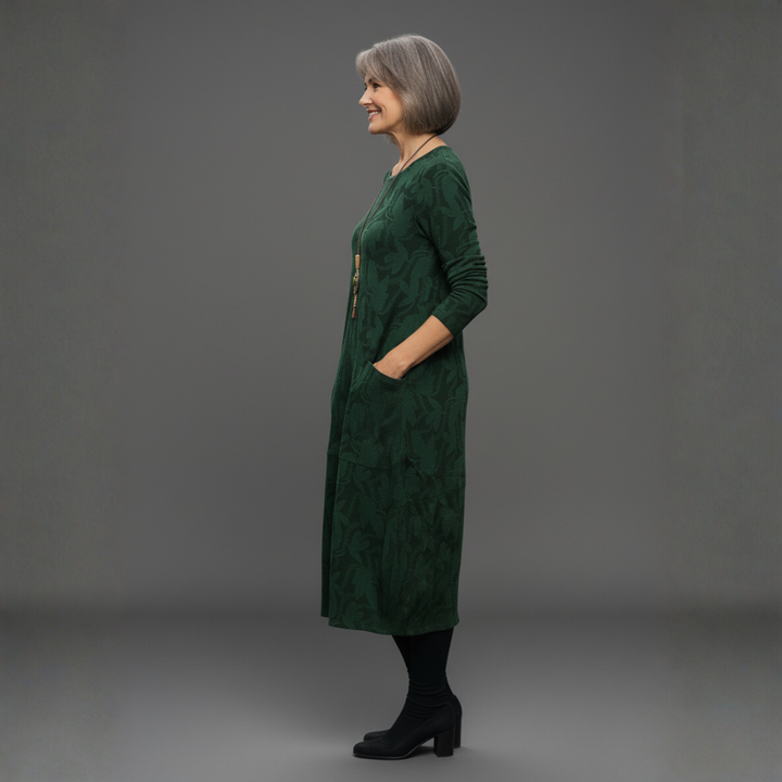 Mara | Robe relaxed à motif feuillage