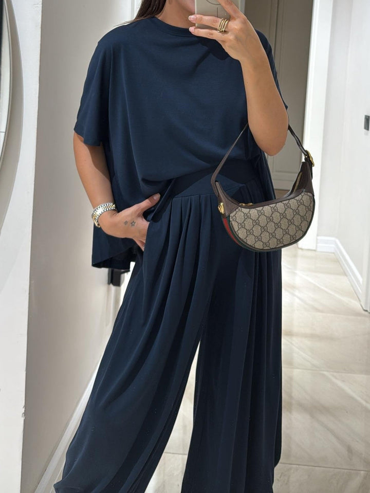 Sophie | Ensemble loungewear avec pantalon plissé et haut confortable