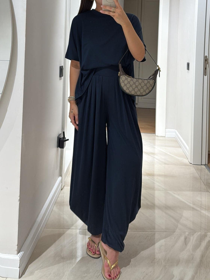 Sophie | Ensemble loungewear avec pantalon plissé et haut confortable