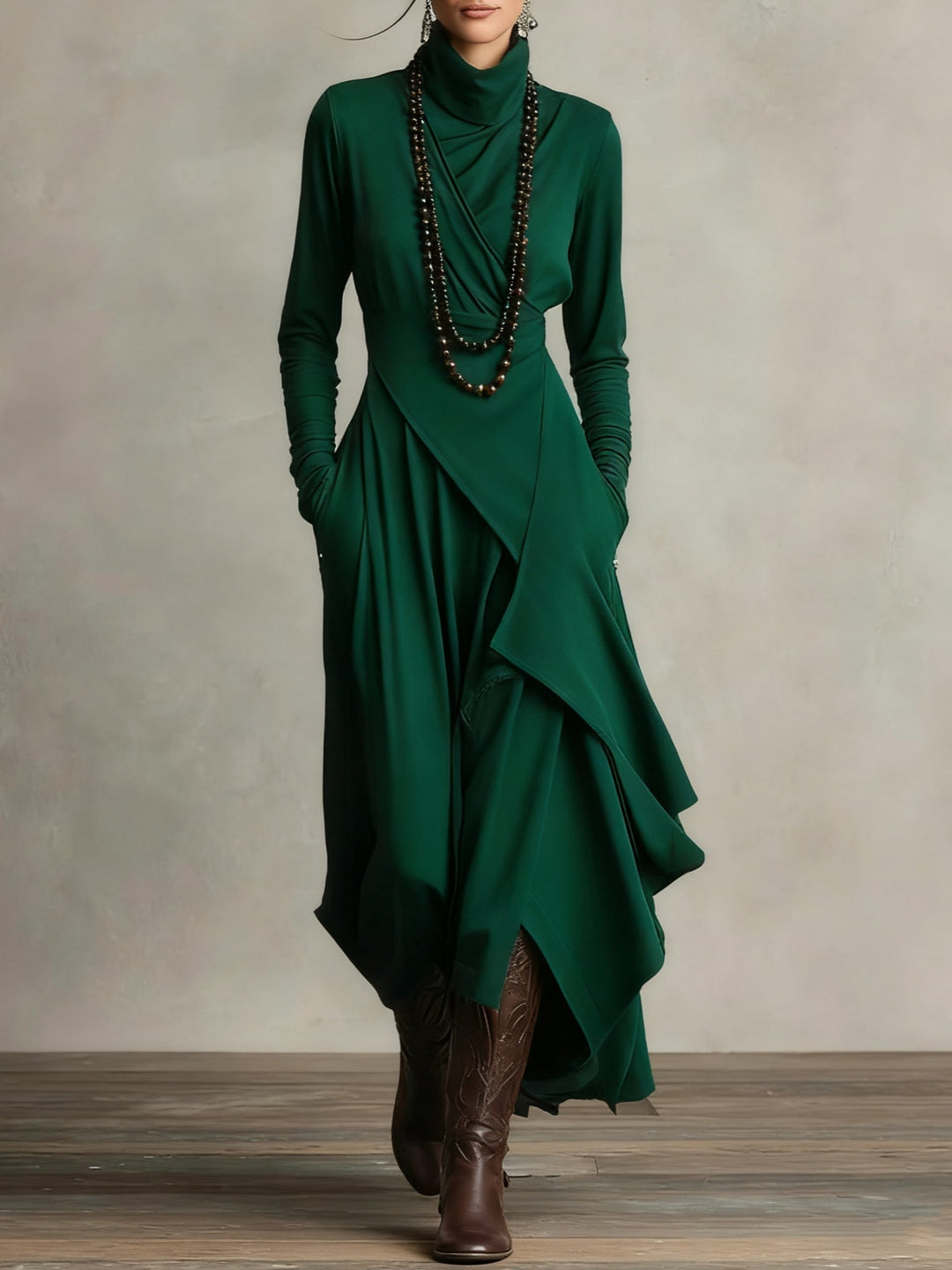 Marielle | Robe longue asymétrique élégante