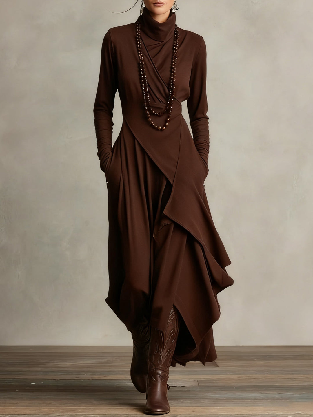 Marielle | Robe longue asymétrique élégante