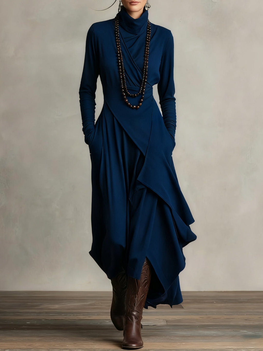 Marielle | Robe longue asymétrique élégante