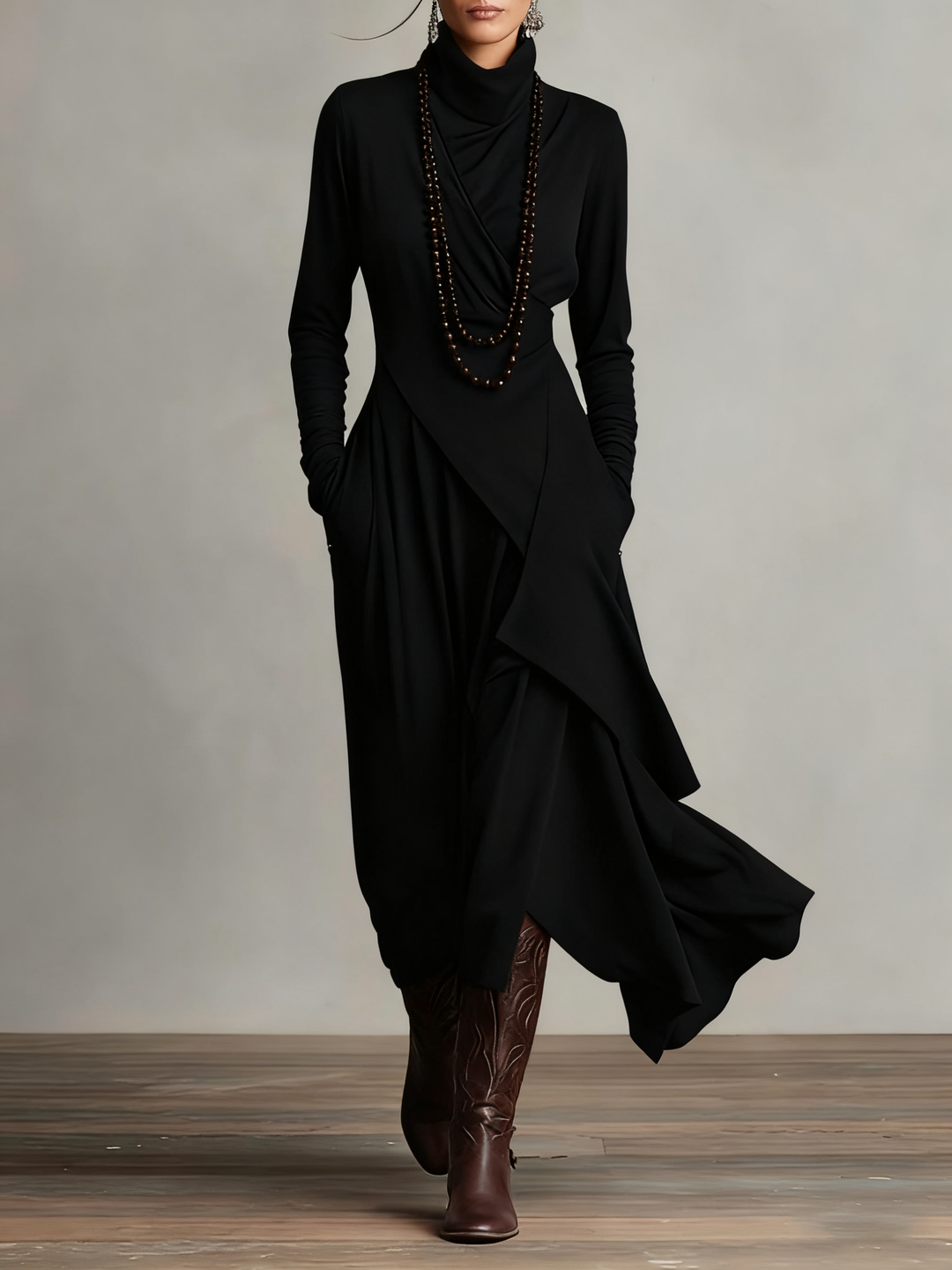Marielle | Robe longue asymétrique élégante