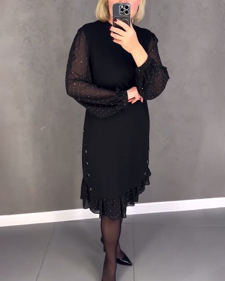Ophélie | Robe élégante à manches longues en tulle