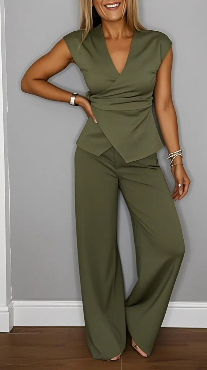 Alma | Ensemble deux pièces avec top et pantalon taille haute