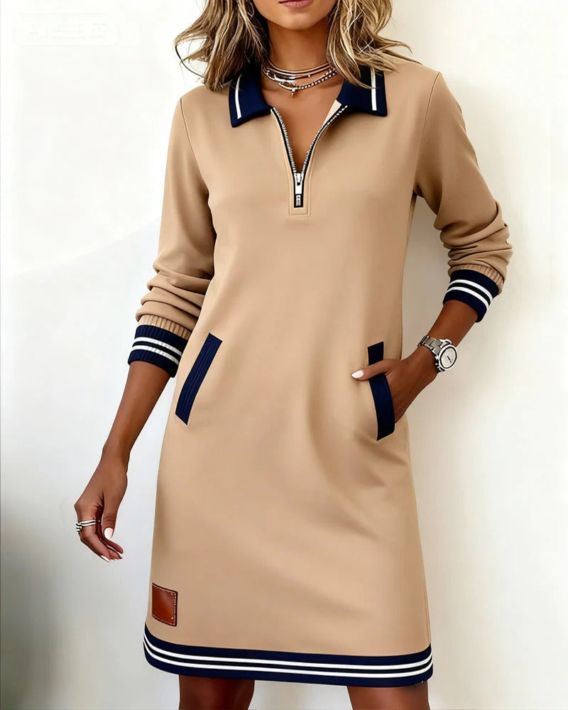 Solara | Robe casual élégante zippée