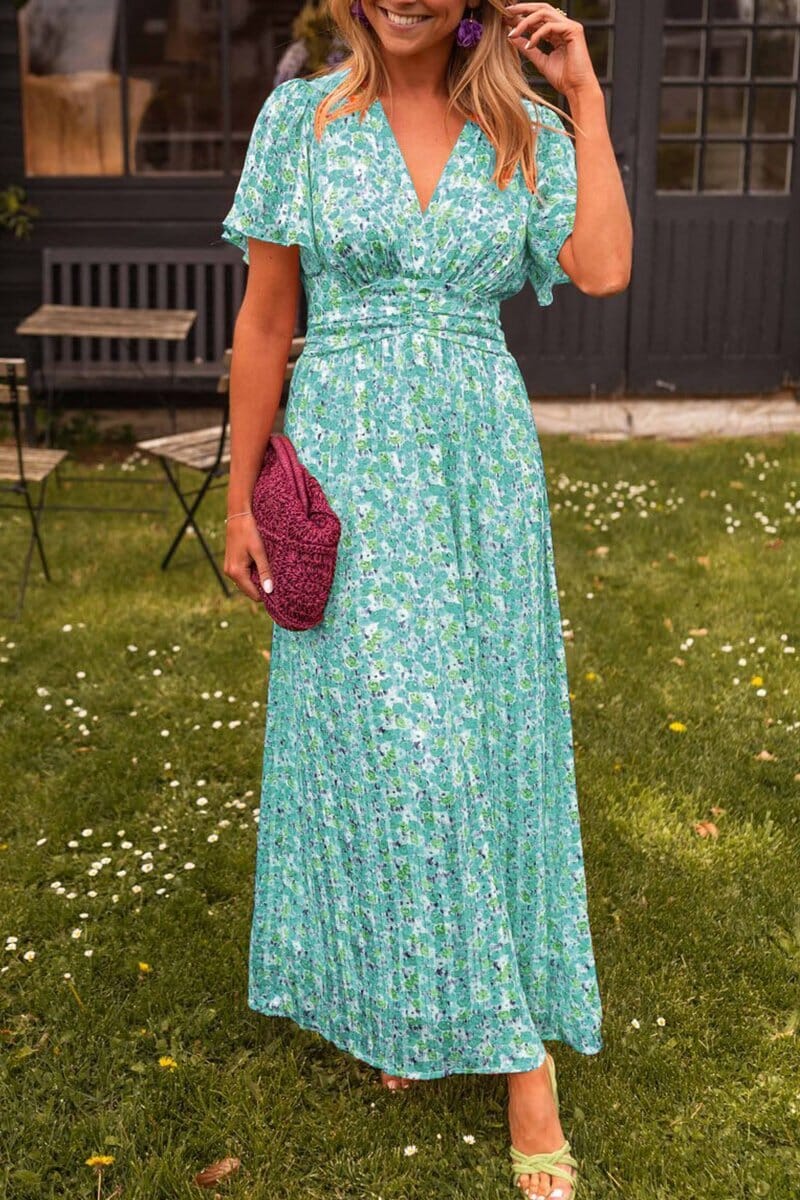 Sandra | Robe longue élégante à col en V
