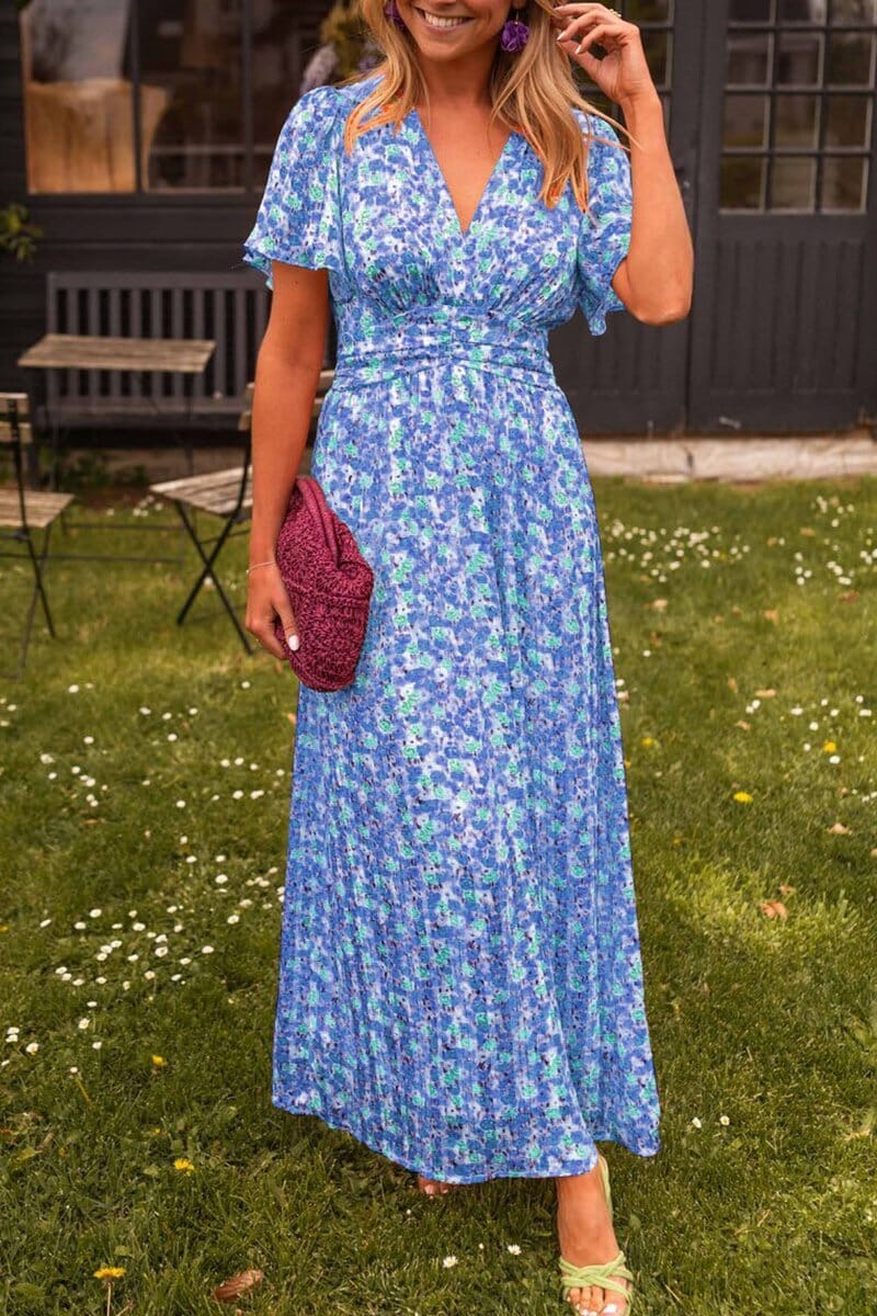 Sandra | Robe longue élégante à col en V