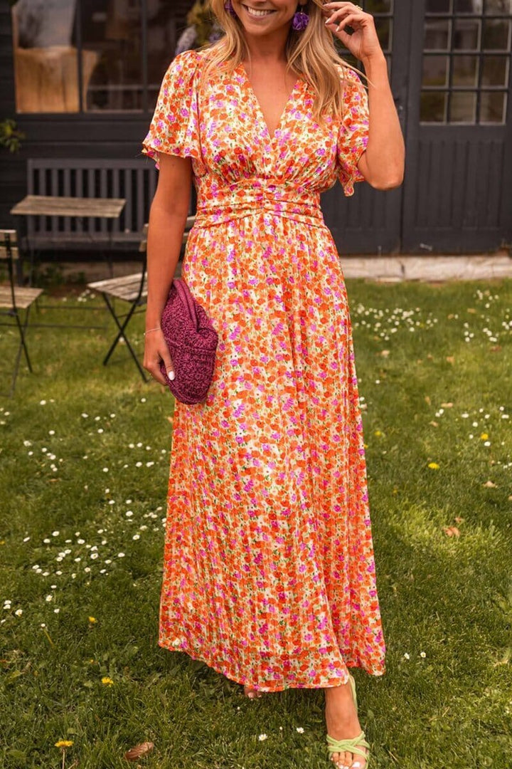 Sandra | Robe longue élégante à col en V